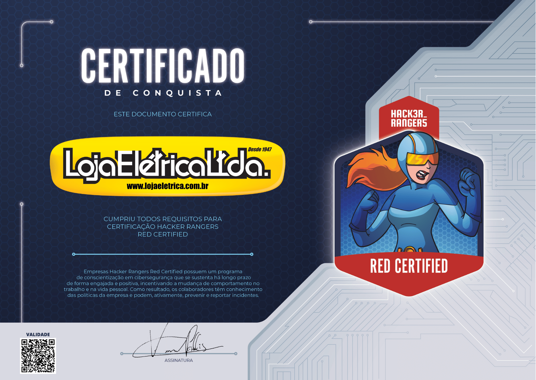 Loja Elétrica - Hacker Rangers Red Certified